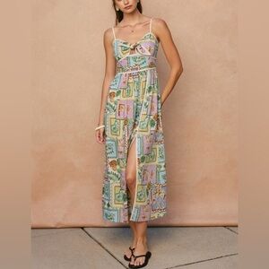 Offshore Sleeveless Contrast Binding Midi Dress
